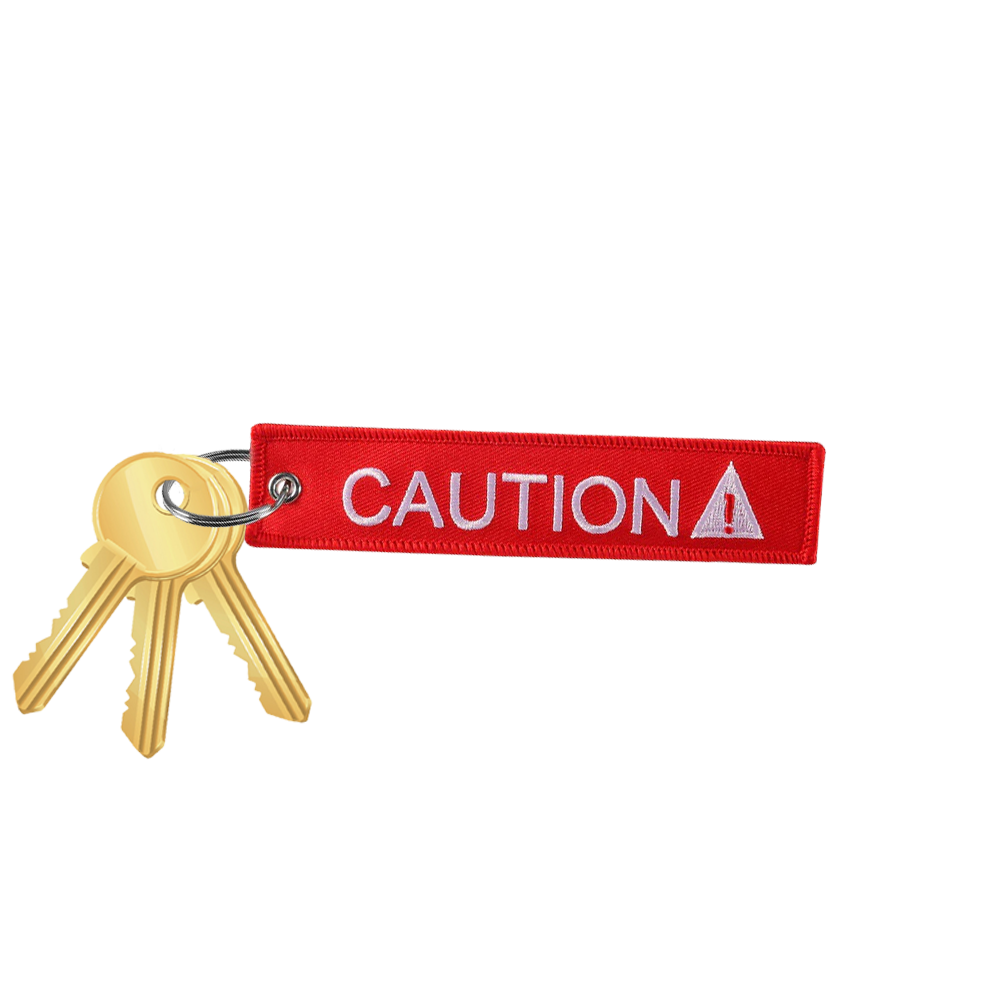 Key Tag Caution (Red)